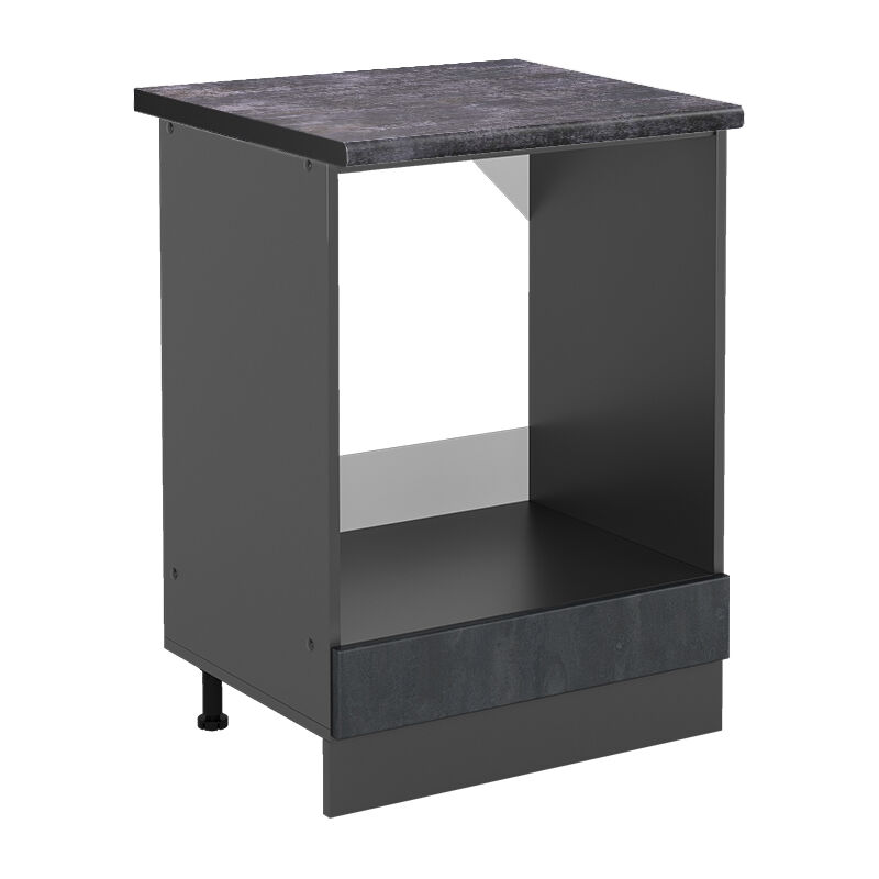 Vicco - Meuble pour four R-Line, Béton noir, 60 cm pt Anthracite