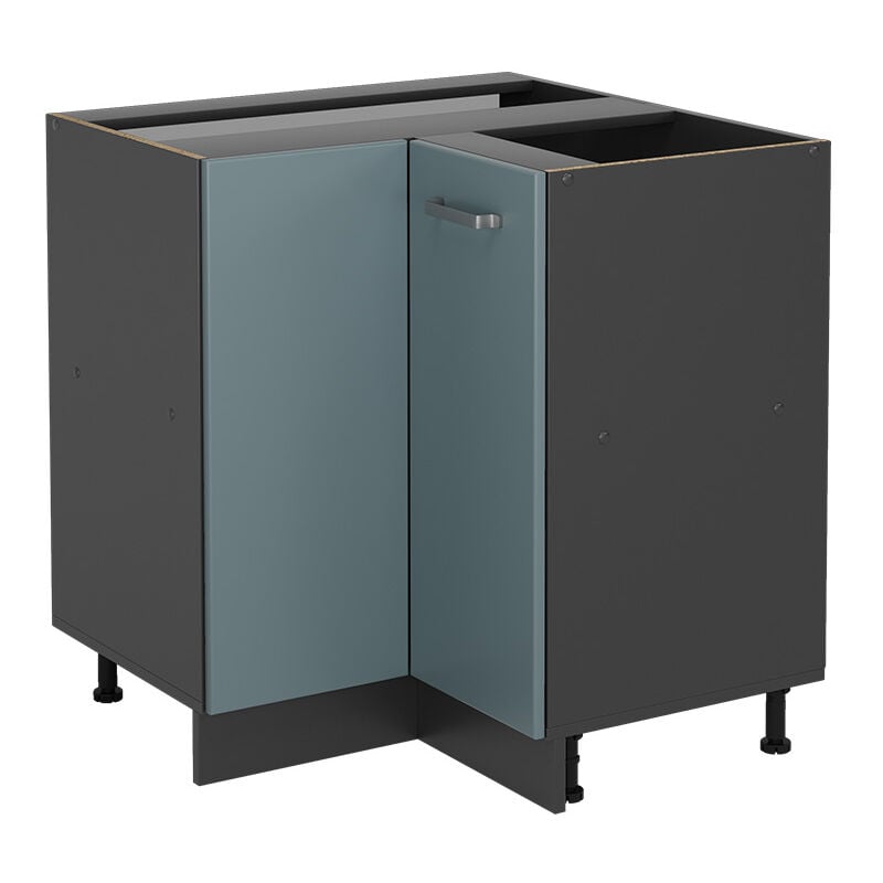 Vicco - Meuble d'angle R-Line, Bleu-gris, 75.6 cm sans plan de travail