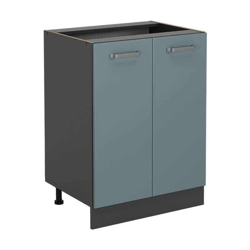 Meuble bas de cuisine R-Line, Bleu-gris, 60 cm sans plan de travail Vicco