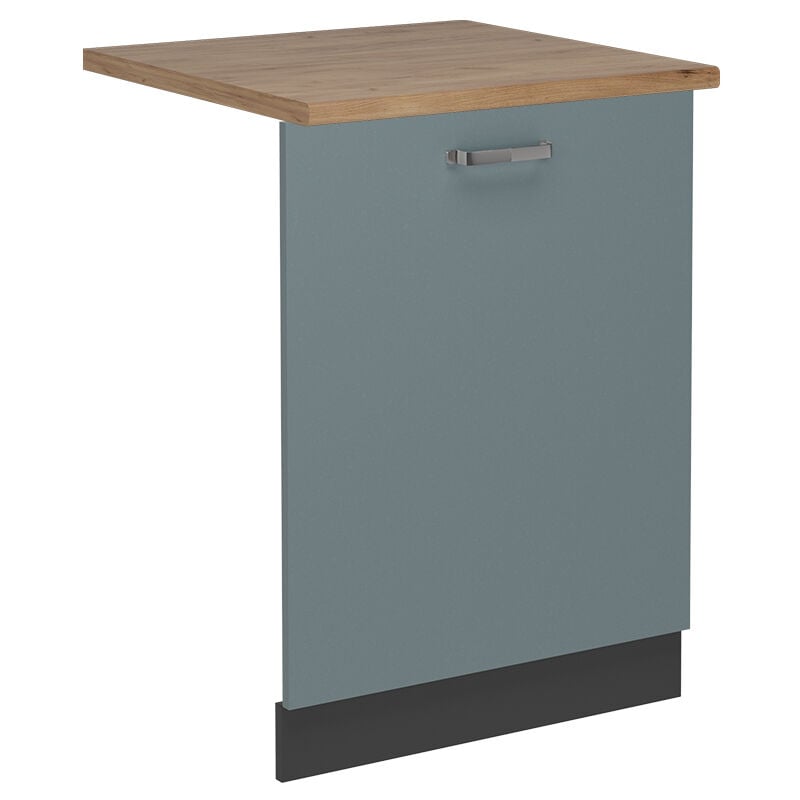 Panneau de lave-vaisselle R-Line, Bleu-gris, 60cm, pt Chêne Vicco