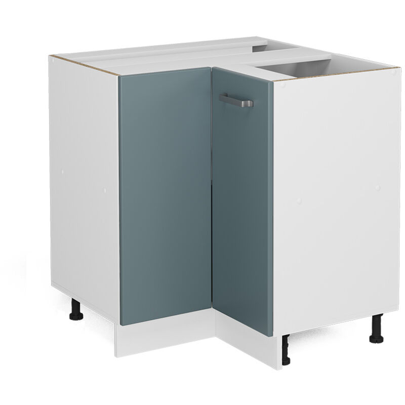 Vicco - Meuble d'angle R-Line, Bleu-gris, 75.6 cm sans plan de travail