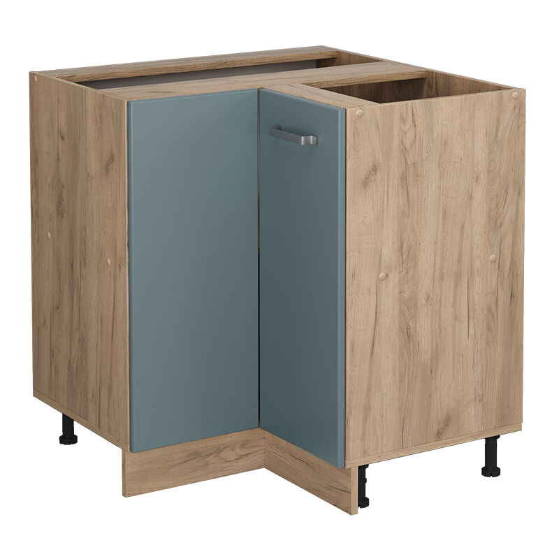 Vicco - Meuble d'angle R-Line, Bleu-gris, 75.6 cm sans plan de travail