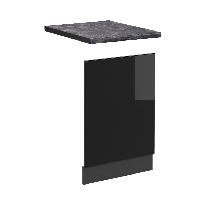 Façade R-Line, Noir Haute brillance, 45 cm, pt Anthracite Vicco