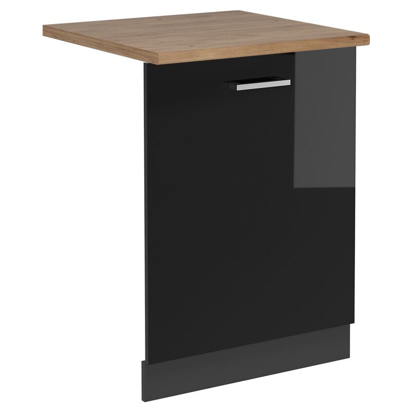 R-Line, Noir Haute brillance, 60cm, pt Chêne Vicco