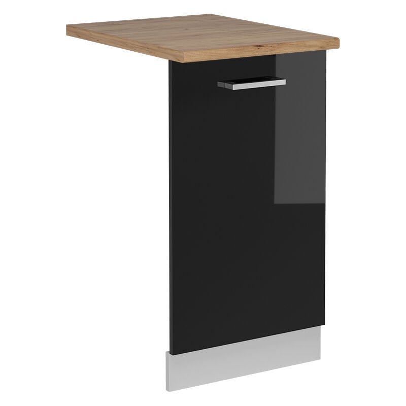 R-Line, Noir Haute brillance, 45cm, pt Chêne Vicco