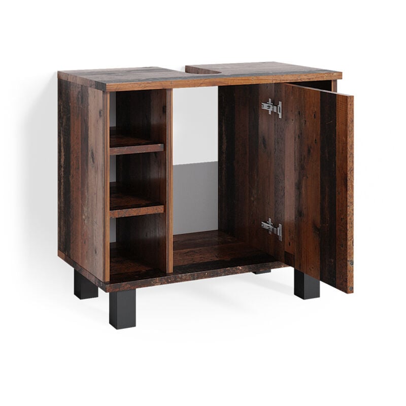 Vicco - Meuble sous vasque simple Fynn, Bois antique, 60 x 54 cm