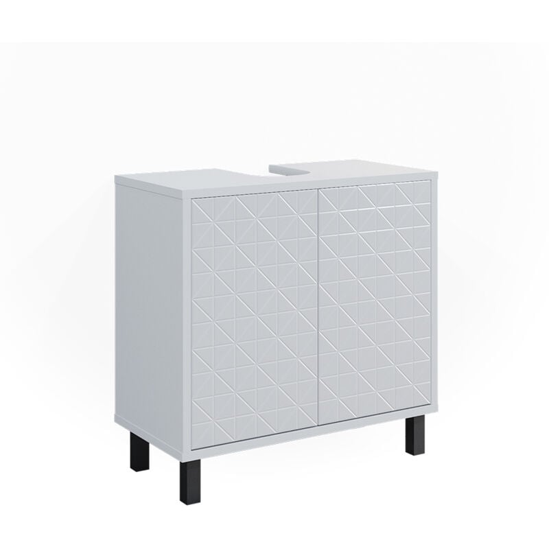 Vicco - Meuble sous vasque simple Agasta, Blanc, 56.2 x 57.1 cm