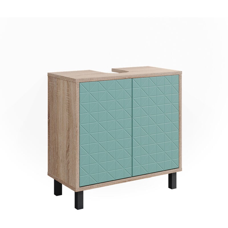 Vicco - Meuble sous vasque simple Agasta, Vert menthe, 56.2 x 57.1 cm