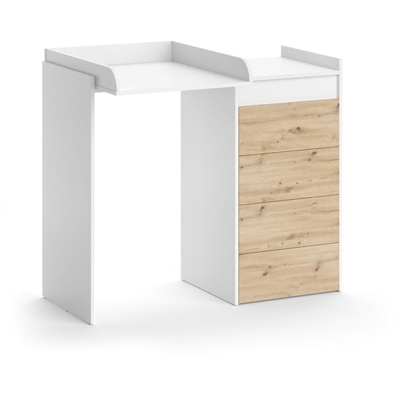 Armoire machine à laver Alf, Blanc, 116 x 98 cm avec 4 tiroirs Vicco