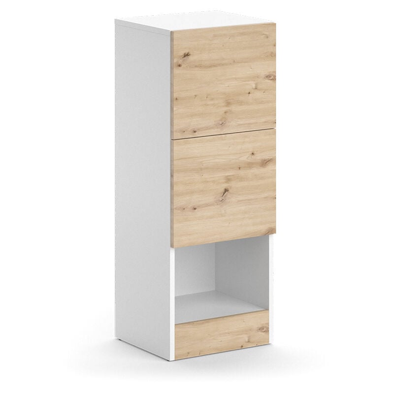 Meuble de rangement de salle de bain Alf, Blanc, 35 x 92 cm avec 2 tiroirs Vicco