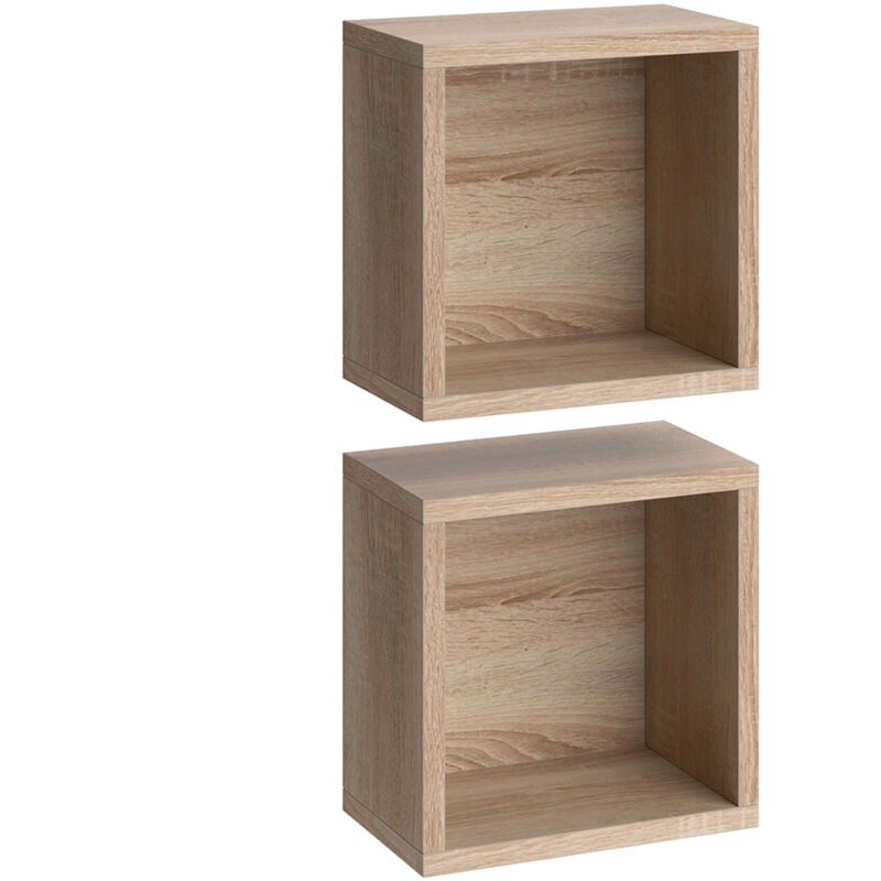 Vicco - Armoire murale de salle de bain Senyo, Sonoma, 25 x 25 cm Set de 2