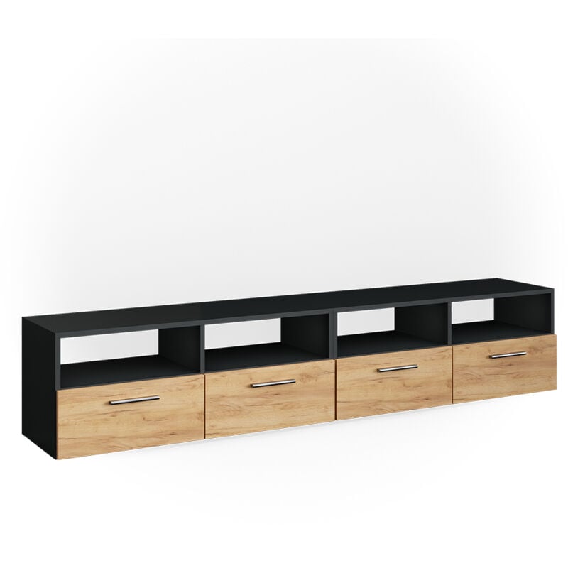 Vicco - Meuble tv Diego, Anthracite, 95 x 38 cm