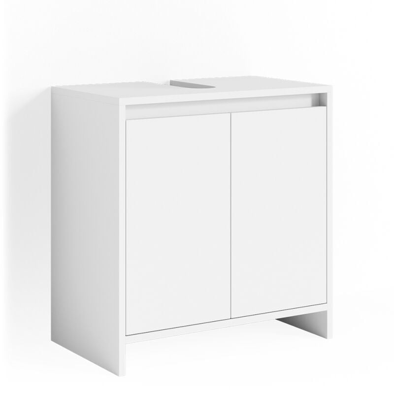 Vicco - Meuble sous vasque simple Emma, Blanc, 58 x 60 cm