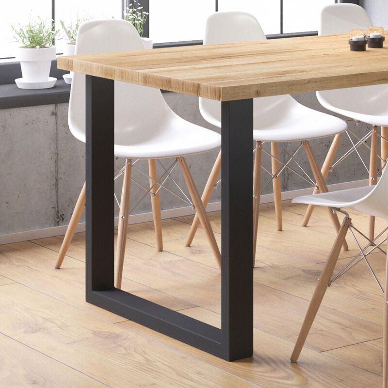 Pieds de table, Noir, 80 x 72 cm Carré Vicco