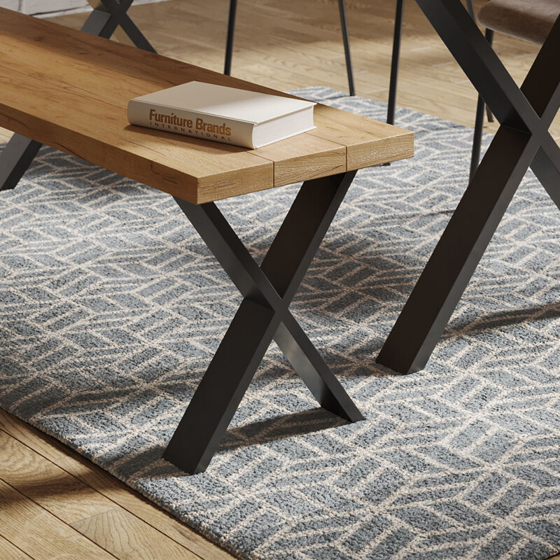 Vicco - Pieds de table, Noir, 40 x 42.1 cm Forme en x