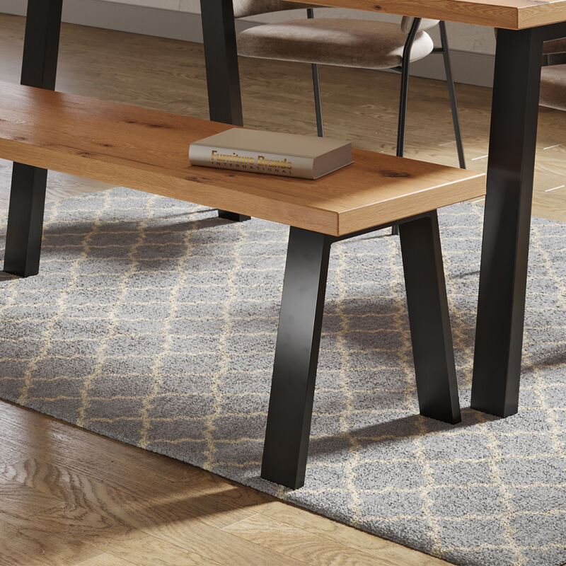 Vicco - Pieds de table, Noir, 45 x 42 cm En forme de u