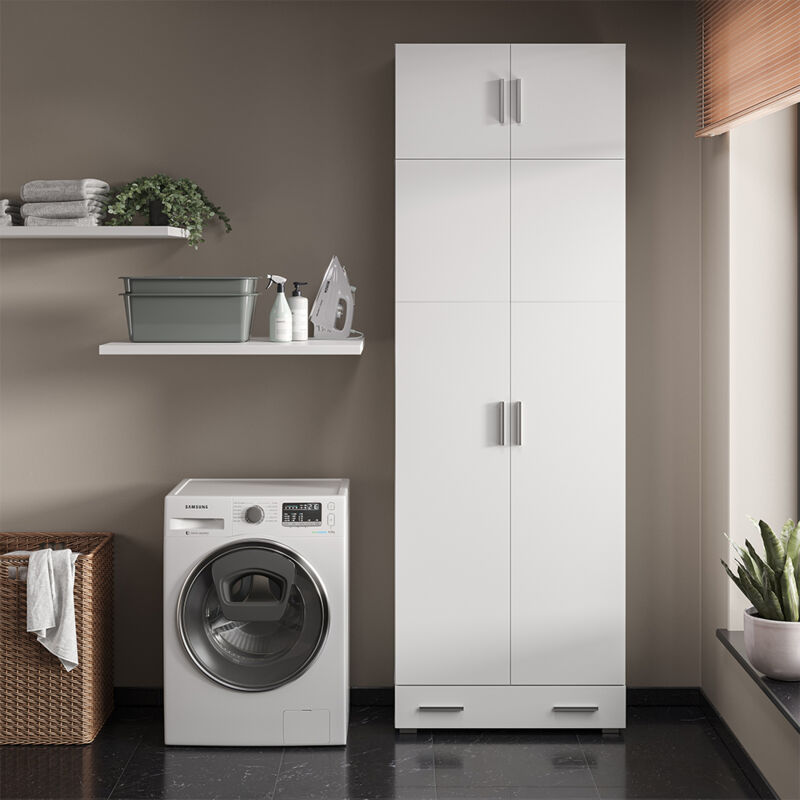 Aktenschrank Ingo, Weiß, 80 X 182.4 Cm Mit Schrankaufsatz Und Schublade, Vicco