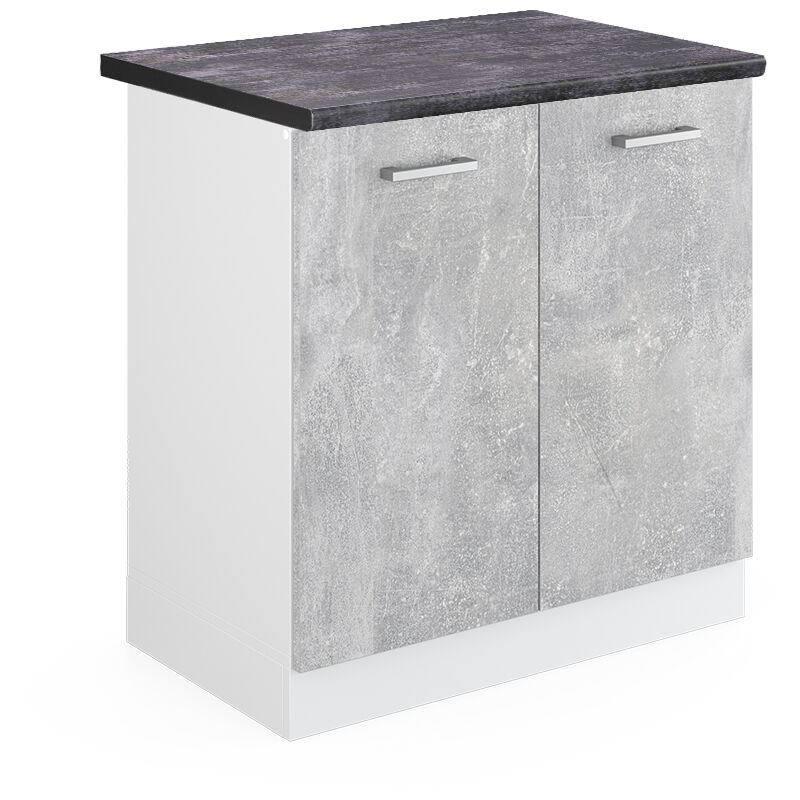 Vicco - Spülenunterschrank R-line, Beton, 80 Cm , Ap Anthrazit