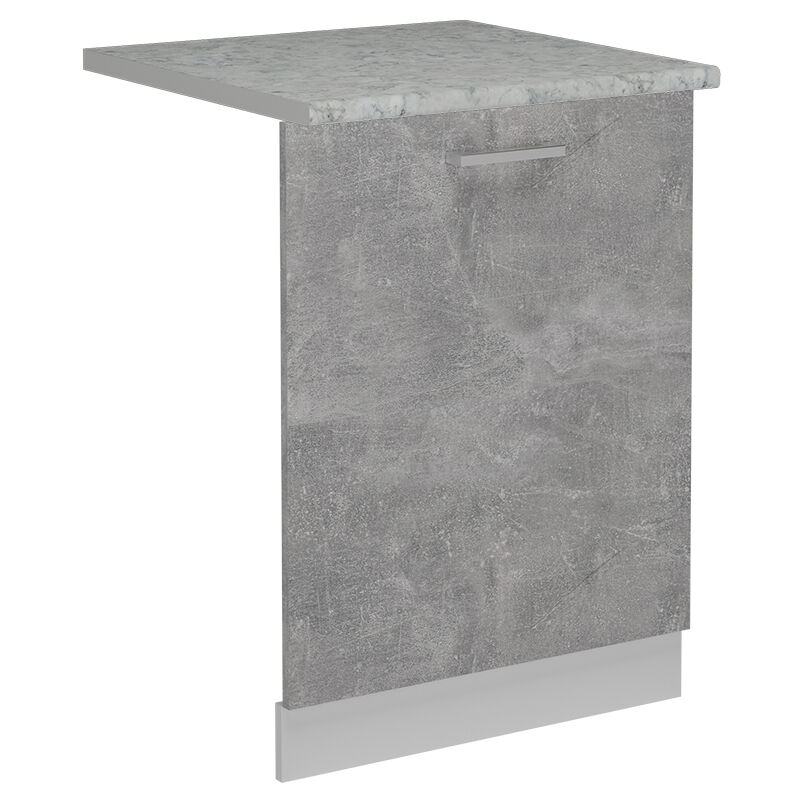 Vicco - Geschirrspülblende R-line, Beton, 60 Cm , Ap Marmor
