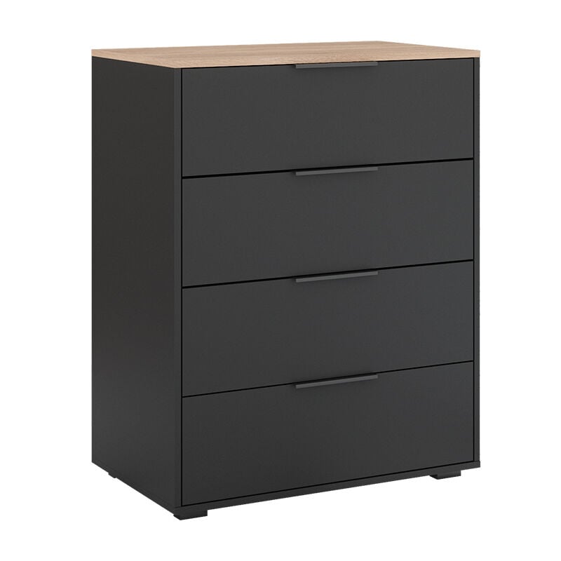 Sideboard Betti, Anthracite, 120 x 83.6 cm avec 4 tiroirs Vicco