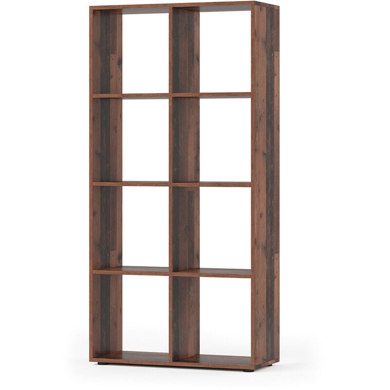 Vicco - Meuble de rangement cube Scutum, Bois antique, 143 x 72 cm