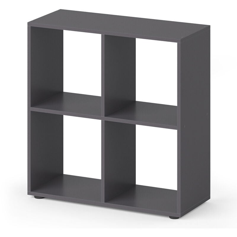 Vicco - Meuble de rangement cube Tetra, Gris, 72.6 x 72 cm
