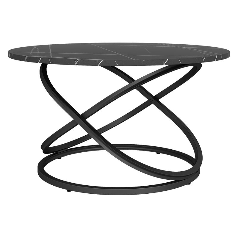 Vicco - Table basse Calgary, Noir, 79.5 x 62 cm avec grande surface de travail