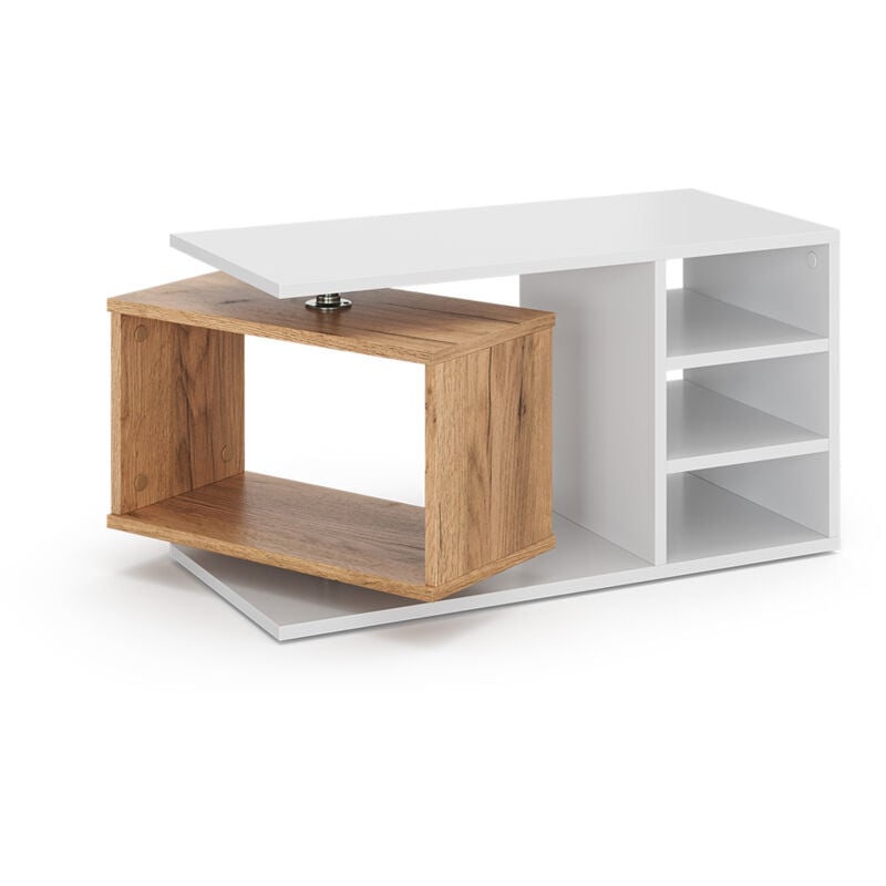 Vicco - Table basse Rafi, Blanc, 88 x 35 cm