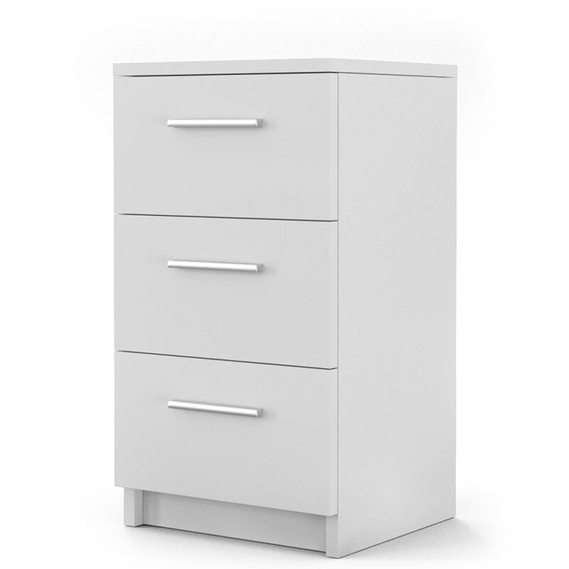 Table de chevet, Blanc, 38 x 66 cm Vicco