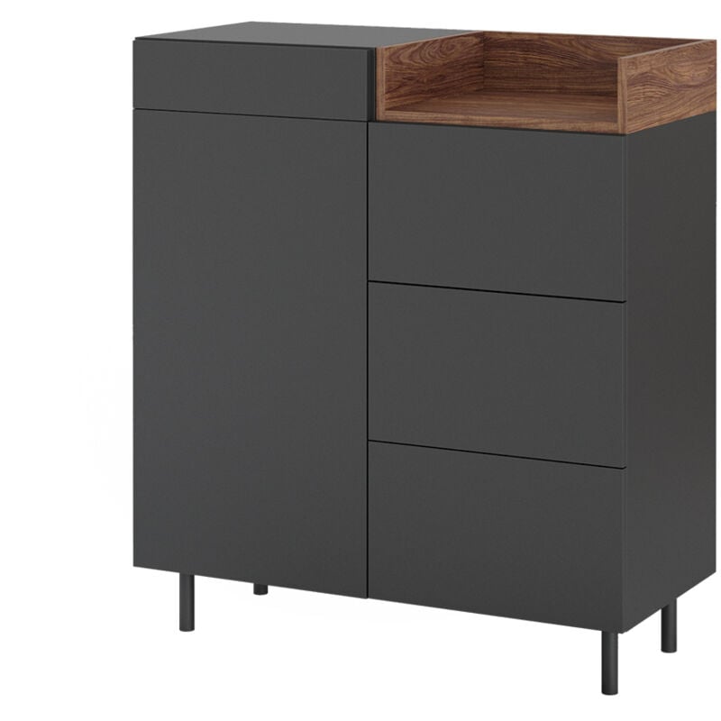 Vicco - Commode avec tiroirs Anika, Anthracite, 89 x 100 cm