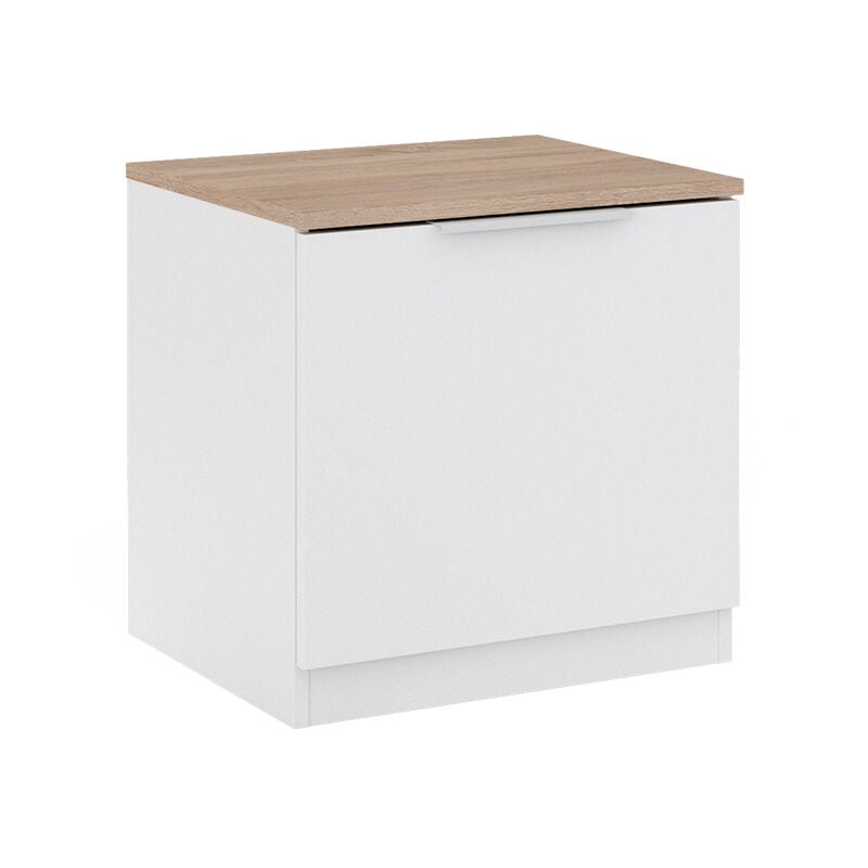 Vicco - Table de chevet Betti, Blanc, 50 x 50 cm avec 1 porte