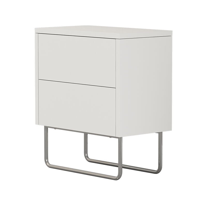 Table de chevet Calvin, Blanc, 45 x 50 cm Vicco