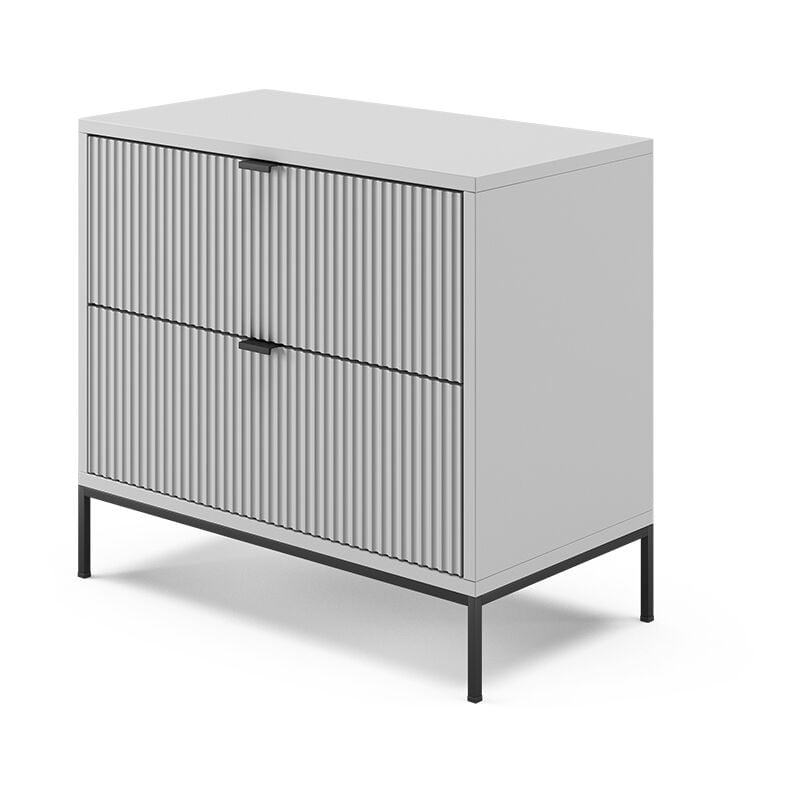 Table de chevet Eliza, Gris, 66 x 60 cm Vicco