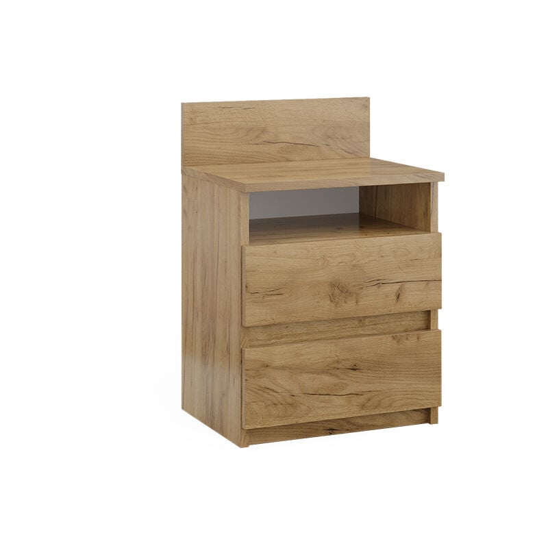 Vicco - Table de chevet Monty, Chêne de force doré, 39.6 x 59.1 cm