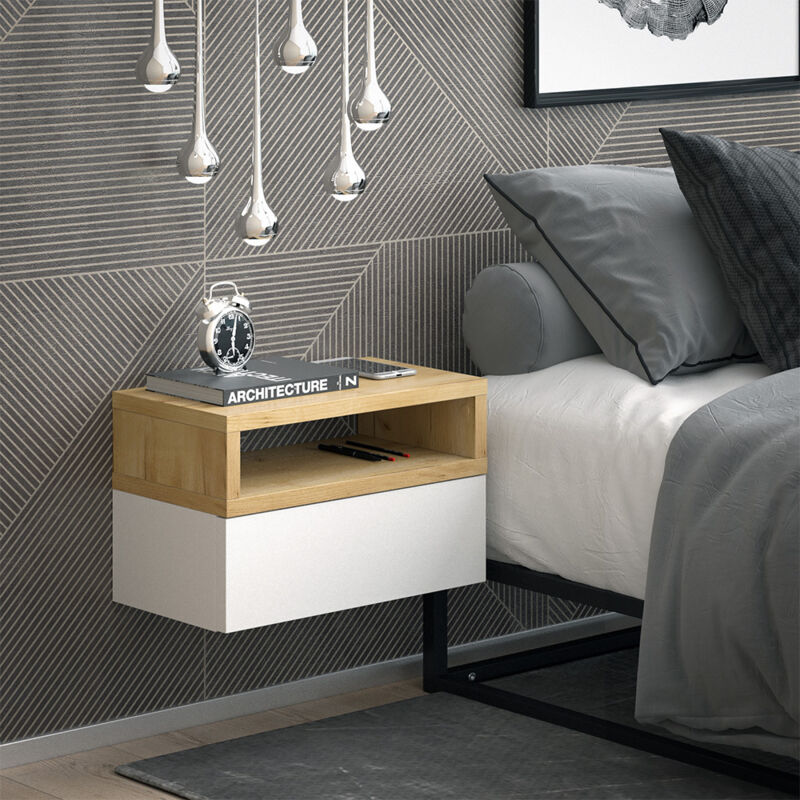 Table de chevet Urbano, Marron, 45 x 28 cm Vicco