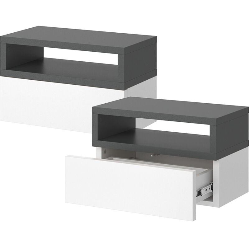 Vicco - Table de chevet Urbano, Anthracite, 45 x 28 cm