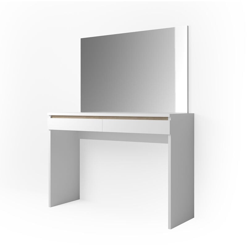 Coiffeuse Emma, Blanc, 120 cm Vicco