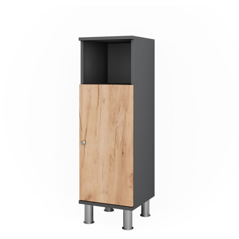Vicco - Midischrank Fynn, Anthrazit/goldkraft Eiche, 30 X 95 Cm
