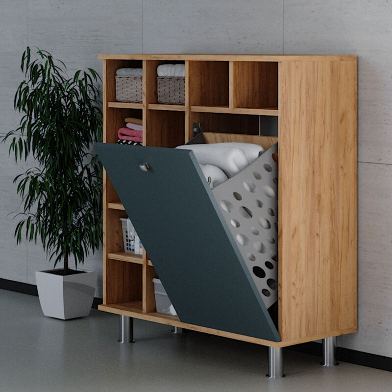 Vicco - Badschrank Fynn, Grün, 78.4 X 91.6 Cm