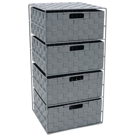 Vichy 4 Drawer Wide Nylon Storage Tower