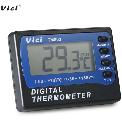 Vichy Alarm Kühlschrankthermometer Elektronisches Thermometer Doppeltemperaturmessung Kühlhausthermometer