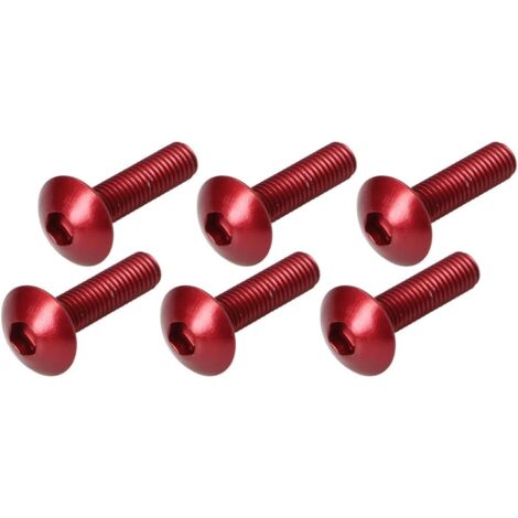 Vicma Fairing Screws Hex Socket Head – Anodized Aluminum Red – Set of 6 PCS – M5 x 20