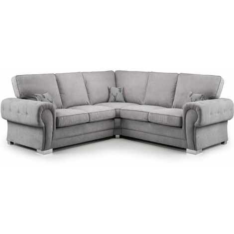 Victis Luxury Corner Sofa Fullback 2c2 - Grey - Grey