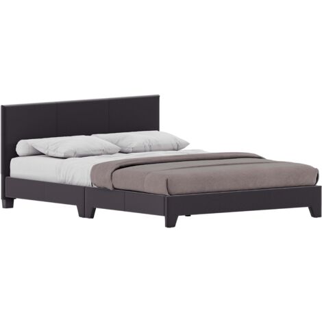 Victoria 5ft King Size Fabric Bed Frame, 150 x 200 cm, Dark-Grey-Linen