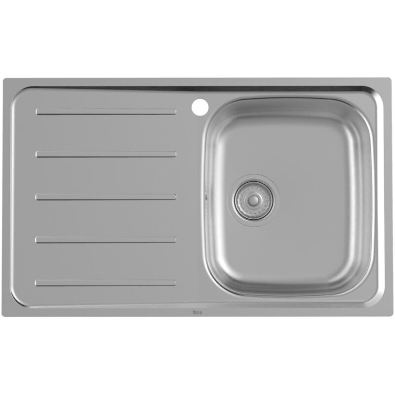 Roca - A874901A01 victoria Fregadero 1 Cubeta Escurridor Izquierda 90 cm Acero Inoxidable - ref: A874901A01