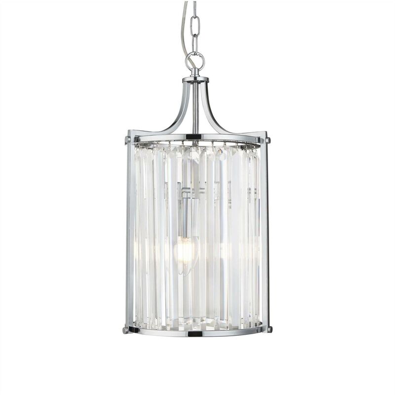 Searchlight - Victoria - 2 Light Pendant Chrome, with Glass, E14