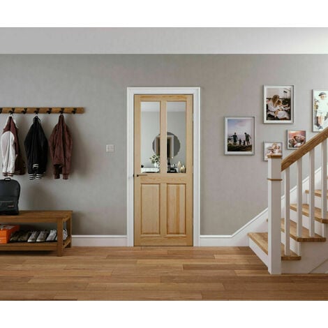 Victorian 4 Panel Clear Pine Glzd Door 1981 x 686mm