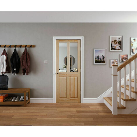 Victorian 4 Panel Clear Pine Glzd Door 2040 x 826mm