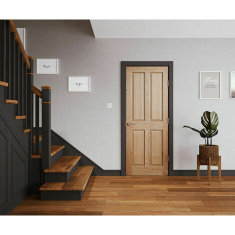 Victorian 4 Panel Oak Panel Door 2032 x 813mm