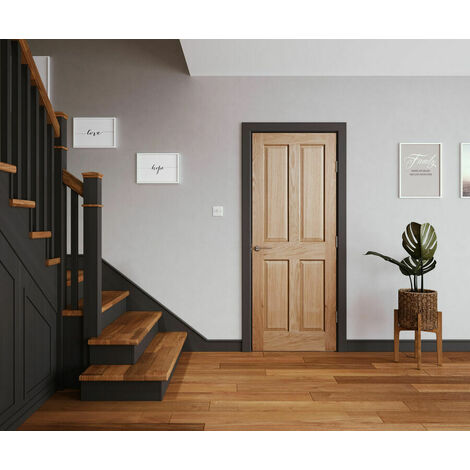 Victorian 4 Panel Oak Prefinished Door 1981 x 686mm